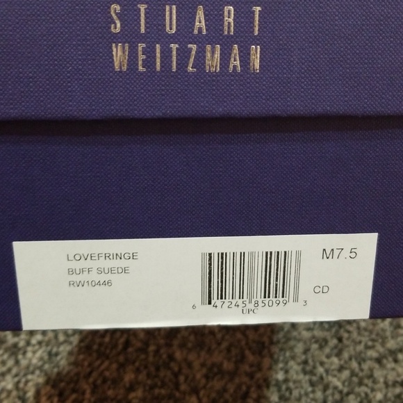 Stuart Weitzman Love Fringe Buff Suede Sandals - Picture 8 of 8